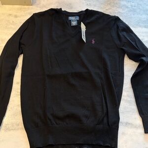 Kids Black Polo Sweater